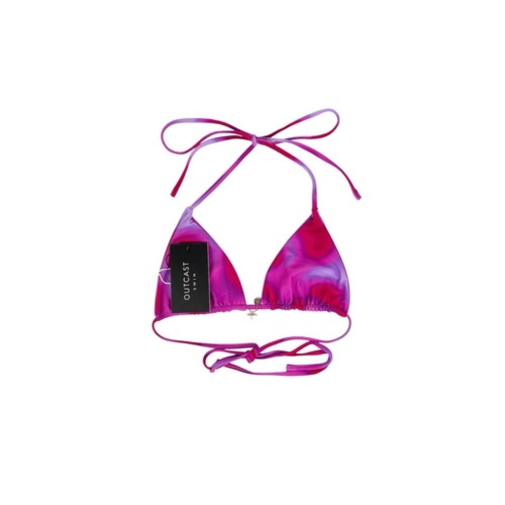 Outcast Swim Paloma Triangle Bikini Top Sol‎ Rosa Pink Red Size Large - Picture 4 of 7